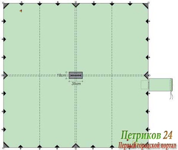 Туристический тент BASK CANOPY V3 6x6 размер