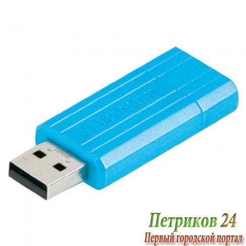 Флэш-диск Verbatim Verbatim PinStripe 16GB, Лазурный