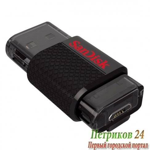 Флэш-диск SanDisk Ultra Dual USB Drive, 16GB, Black