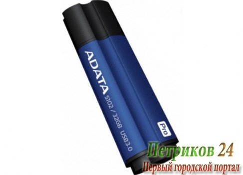 Флэш-диск ADATA S102 PRO 32GB USB 3.0 (AS102P-32G-RBL) Чёрный-Синий