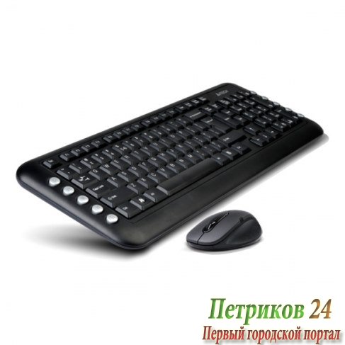 Клавиатура + мышь A4TECH W 7200N черный