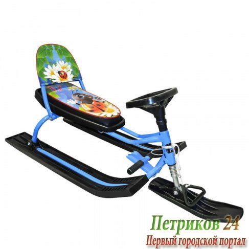 Снегокат Барс со складной спинкой Comfort Baby Friends 124 божья коровка 1407271