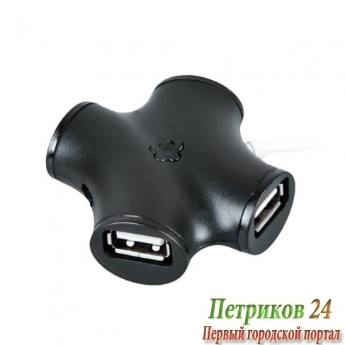 Концентратор USB 2.0 CBR CH 100 Black