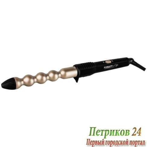 Щипцы для завивки волос Scarlett SC-HS60499 чёрный с золотом
