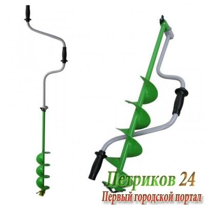 Ледобур Helios HS-150D (Тонар) двуручный, левый, полукруглые ножи