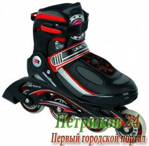 Роликовые коньки JOEREX RO0605 раздвижные (красный/черный)