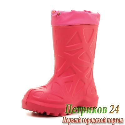 Сапоги зимние детские WOODLINE/Каури ЭВА, розовые 490НУ