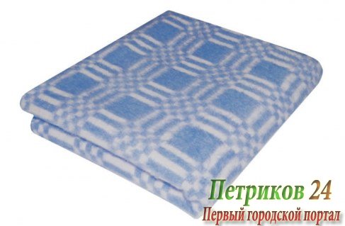 Одеяло Ермолино байковое х/б 110*140 синий 57ЗЕТ