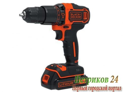 Дрель-шуруповерт Black&Decker BDCDD186-QW