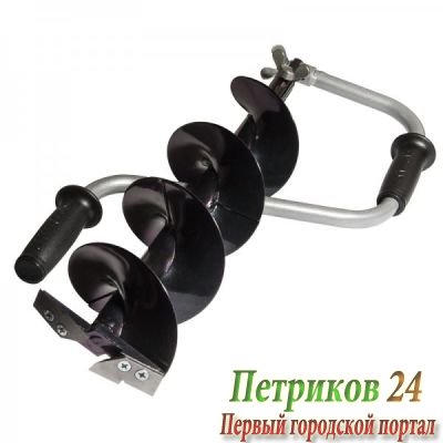 Ледобур Торнадо Мини М2 (диаметр 130) двуручный, телескопический, левый, прямые ножи