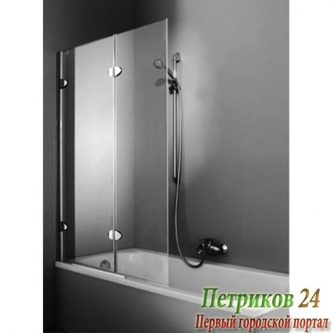 Шторка для ванны Huppe 2003A 527311.091.316 хром/матовое стекло