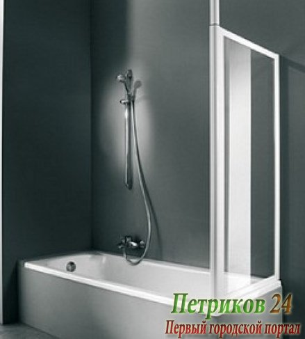 Шторка на ванну торцевая Huppe 2000 779100.055.321 белый/стекло