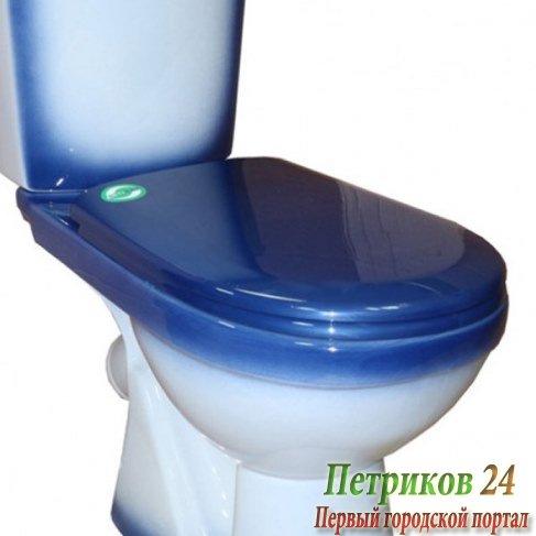 Сиденье с крышкой для унитаза Rosa КОМФОРТ Вн Кзп241 синее