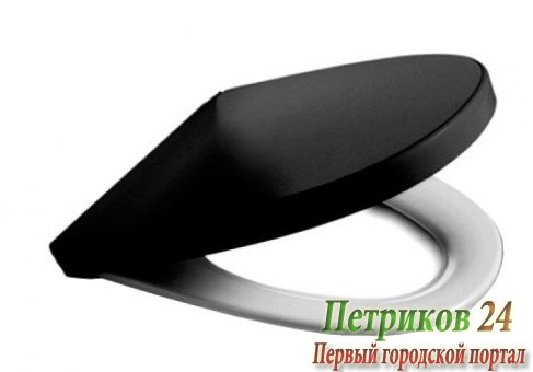 Сиденье с крышкой для унитаза Roca VICTORIA NORD ZRU9302627 черно-белое