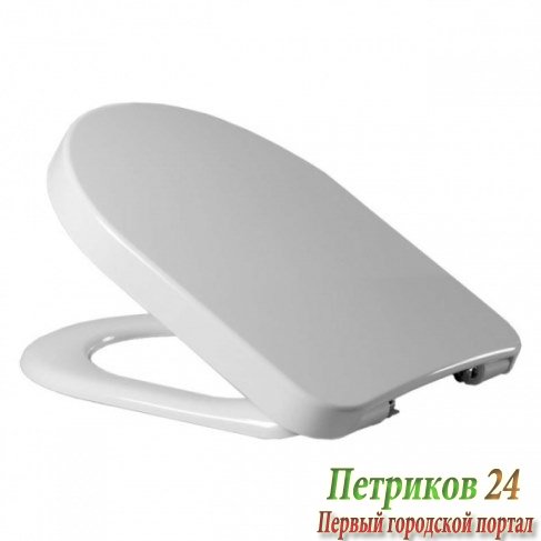 Сиденье с крышкой для унитаза Villeroy&Boch SUBWAY 9966Q1R2 старвайт/хром
