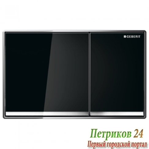Клавиша смыва Geberit OMEGA70 115.083.SJ.1 стекло черное