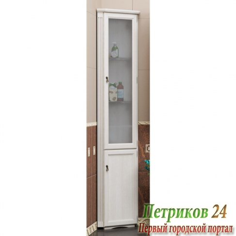 Пенал напольный правый угловой Opadiris КЛИО 37 DX белая