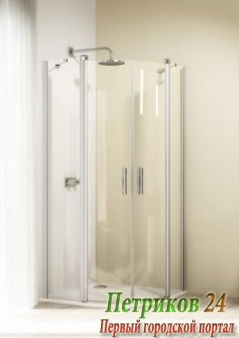 Душевая дверь с неподвижным сегментом Huppe DESIGN 510679.092.321.580 хром/стекло