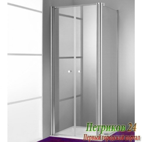 Душевая дверь двойная Huppe DESIGN 510641.092.321 глянцевый хром/стекло