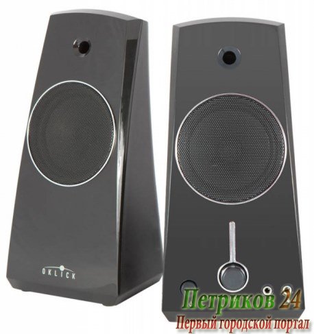 Колонки OKLICK OK-121 2.0 черный 5Вт портативные