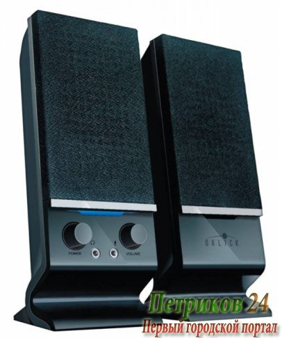 Колонки OKLICK OK-115U 2.0 черный 6Вт портативные