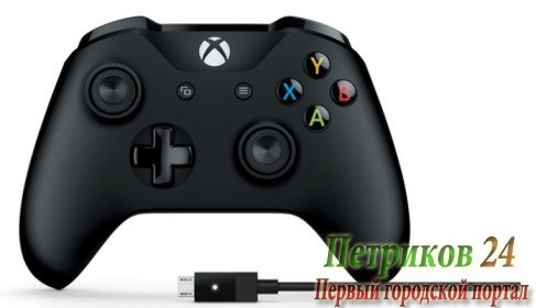 Геймпад Microsoft Xbox Controller Black + Cable 4N6-00002