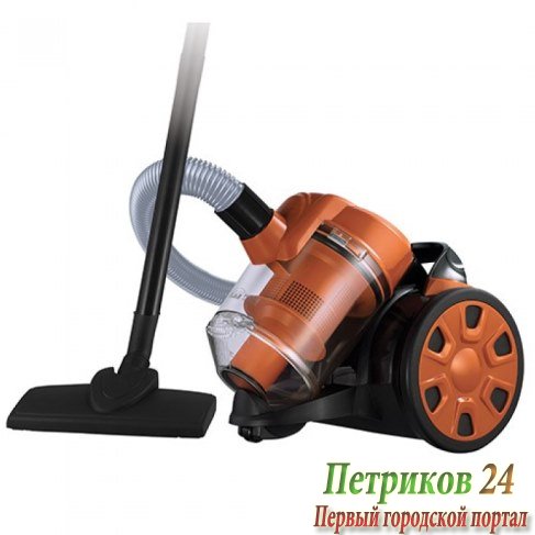 Пылесос циклон Home-Element HE-VC-1801 черный/оранжевый