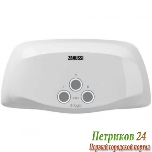 Проточный водонагреватель Zanussi 3-logic 3,5 TS (душ+кран)