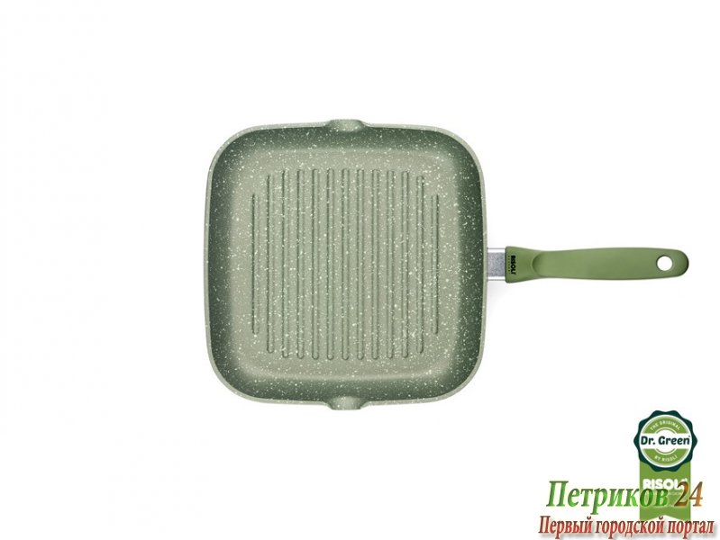 Литая сковорода-гриль Risoli Dr Green 26см
