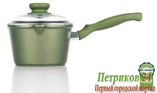 Литой ковш со стеклянной крышкой Risoli Dr Green 16см