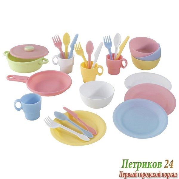 Кухонный игровой набор посуды Пастель (Pastel)
