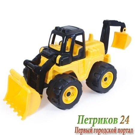 Экскаватор черно-желтого цвета 72 см