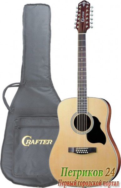 CRAFTER MD-50-12/N + Чехол - 12 струнная гитара - Top-ель и корпус-ясень, натурал, с фирменным чехлом в комплекте