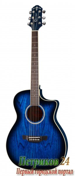 CRAFTER FC-550EQ/MS + Чехол - эл-ак.гитара, верхн.дека-ясень, корпус кр. д., тонкий корпус, цвет синий