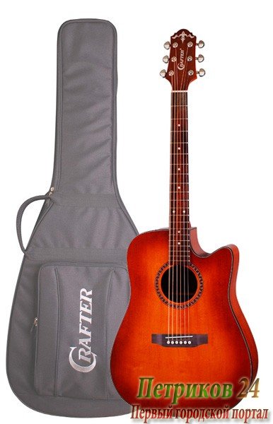 CRAFTER HILITE-DE SP/VTG - электроакустическая гитара, Dreadnought, верхняя дека Solid ель, цвет винтаж