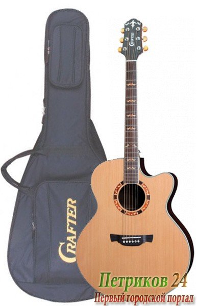CRAFTER JE-18 CD/N + Чехол - электроакустическая гитара, Solid Top- кедр, натурал., с фирменным чехлом в комплекте