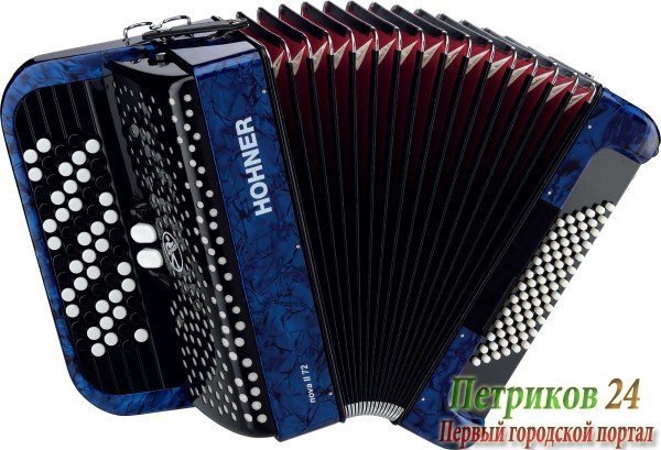 HOHNER Nova II 72 (A4264) blue - кнопочный аккордеон 3/4, двухголосный, в правой клавиатуре - 62 кнопки, 2 регистра, в левой клавиатуре - 72 баса, 2 р