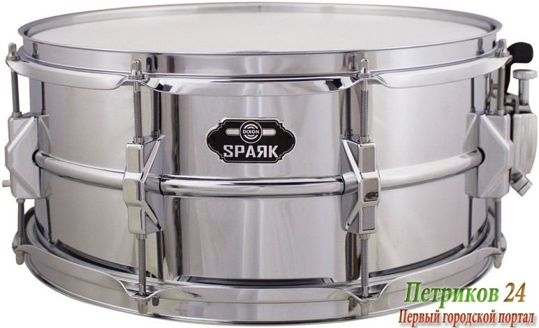 DIXON Spark PDSSK654ST Малый барабан металлический 14"x6,5", сталь, цвет натуральный, 8 лагов