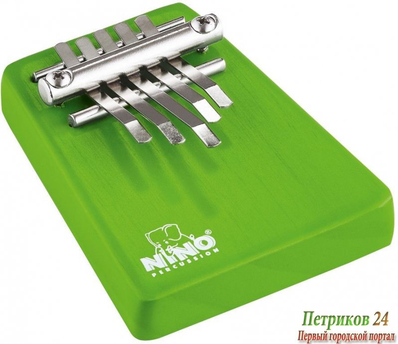 MEINL NINO963GR - калимба 5 нот, корпус - сосна, ноты - хромированная сталь, цвет зеленый