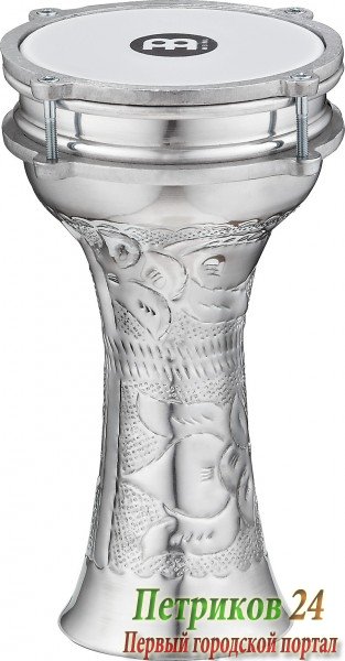 MEINL HE-111 дарбука алюм. 5 7/8" x 11", кован.рис., ручная ковка рисунка, настроечный ключ в комплекте