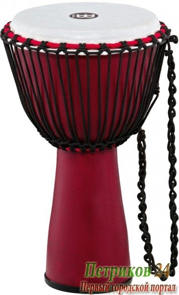 MEINL FADJ7-M - джембе средний красный (10"x18") африканский, материал - стекловолокно, мембрана синтетическая, веревки - PP-нейлон
