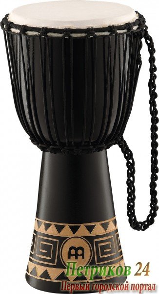 MEINL HDJ1-M - африканский джембе Medium (10" х 20"), цвет темно-коричневый, мембрана - кожа козла