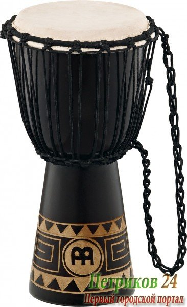 MEINL HDJ1-S - африканский джембе Small (8" х 15"), цвет темно-коричневый, мембрана - кожа козла