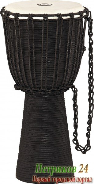 MEINL HDJ3-M - африканский джембе Medium (10" х 20"), цвет - черный, мембрана - кожа козла
