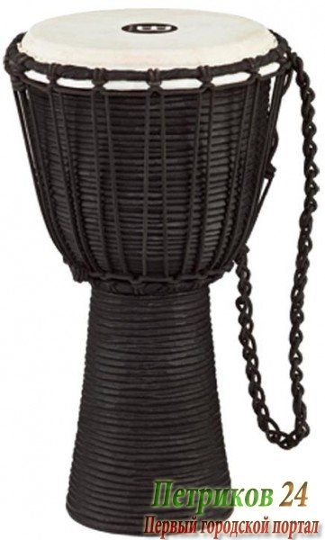 MEINL HDJ3-S - африканский джембе Medium (8" х 15"), цвет - черный, мембрана - кожа козла