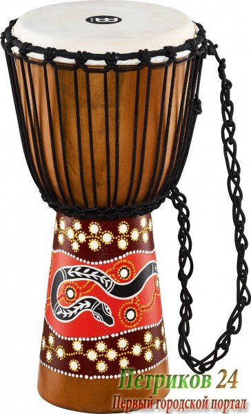 MEINL HDJ5-M - африканский джембе Medium (10" х 20"), цвет - рисунок "Питон", мембрана - кожа козла