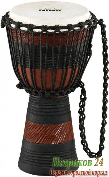 MEINL NINO-ADJ3-S - джембе африканский  (7"x 8 1/2"), высота 15 3/4", материал - Mahogany Wood, мембрана натуральная, веревки - HTP-ней