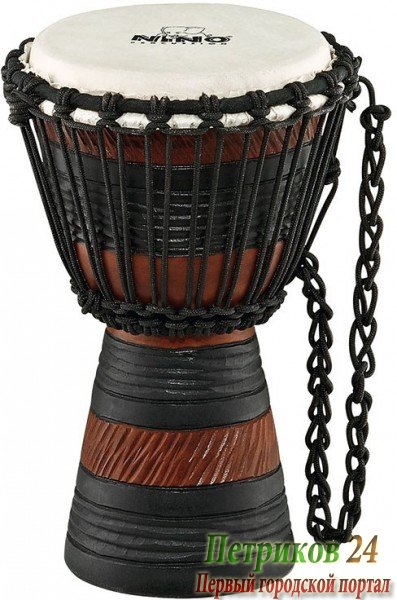 MEINL NINO-ADJ3-XS - джембе африканский  (7"x 11 3/4"), материал - Mahogany Wood, мембрана натуральная, веревки - HTP-нейлон, цвет коричневы