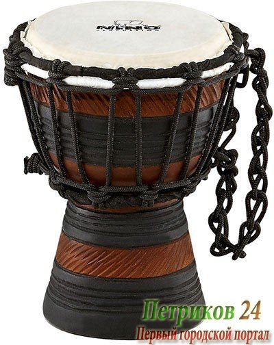 MEINL NINO-ADJ3-XXS - джембе африканский  (4 1/2"x 8"), материал - Mahogany Wood, мембрана натуральная, веревки - HTP-нейлон, цвет коричневы
