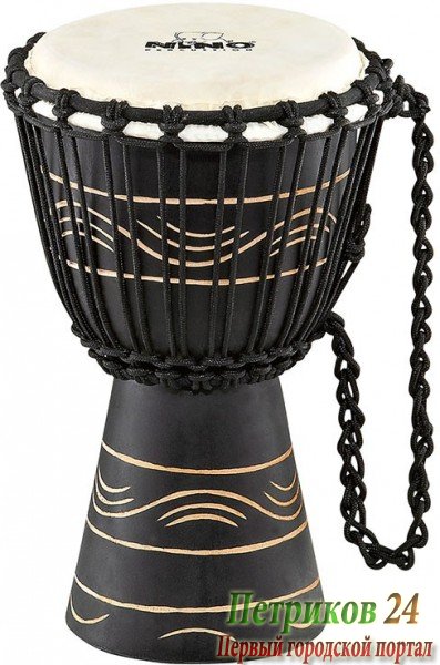 MEINL NINO-ADJ4-XS - джембе африканский  (7"x 11 3/4"), материал - Mahogany Wood, мембрана натуральная, веревки - HTP-нейлон, цвет черный